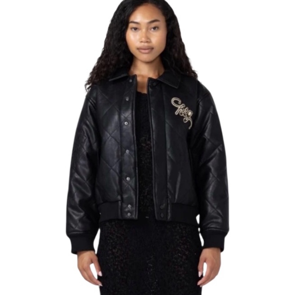 💫HP‼️💫 NWT HONOR THE GIFT Quilted Bomber Jacket in Black, Size Medium